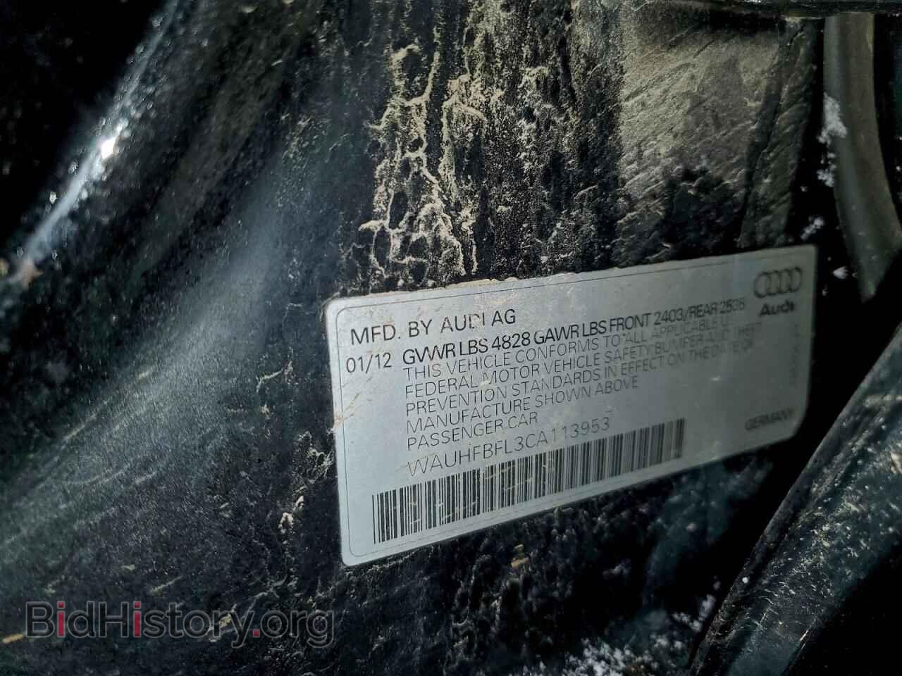 2012 AUDI A4 - VIN: WAUHFBFL3CA113953 - Фото 12