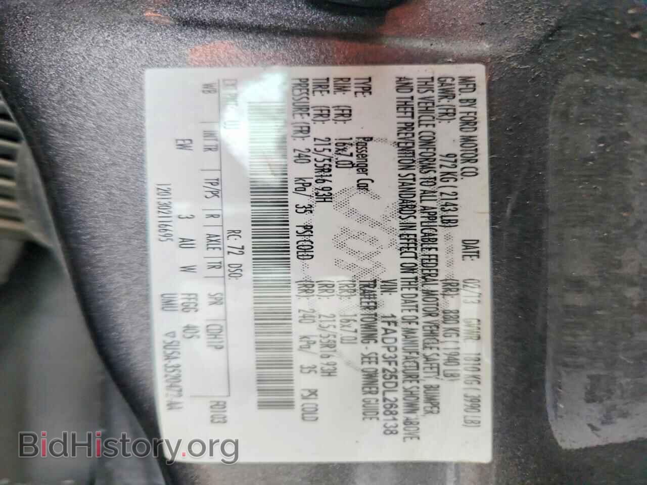2013 FORD FOCUS - VIN: 1FADP3F25DL268138 - Фото 12