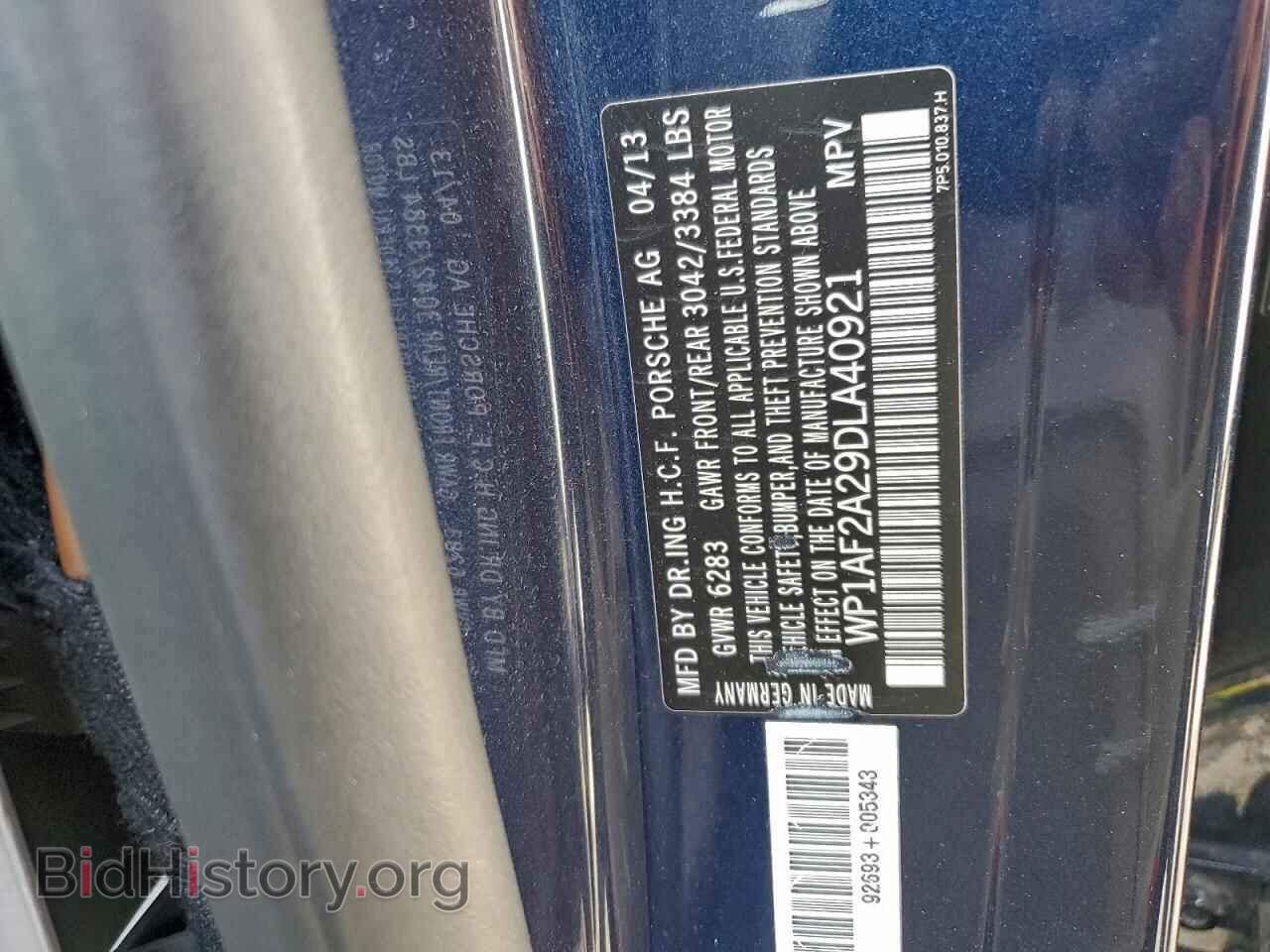 2013 PORSCHE CAYENNE - VIN: WP1AF2A29DLA40921 - Photo 13