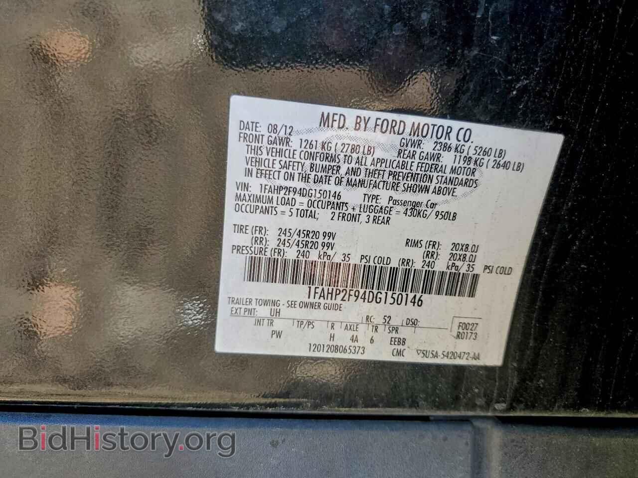 2013 FORD TAURUS - VIN: 1FAHP2F94DG150146 - Photo 12