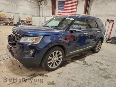 2016 Ford EXPLORER Limited, blue — VIN 1FM5K8F82GGB16373, Copart