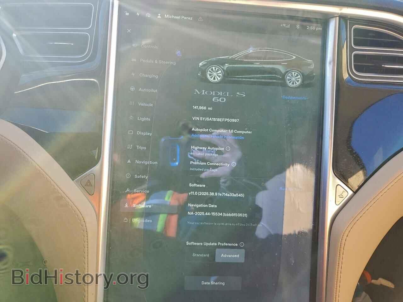 2014 TESLA MODEL S - VIN: 5YJSA1S18EFP50997 - Photo 9
