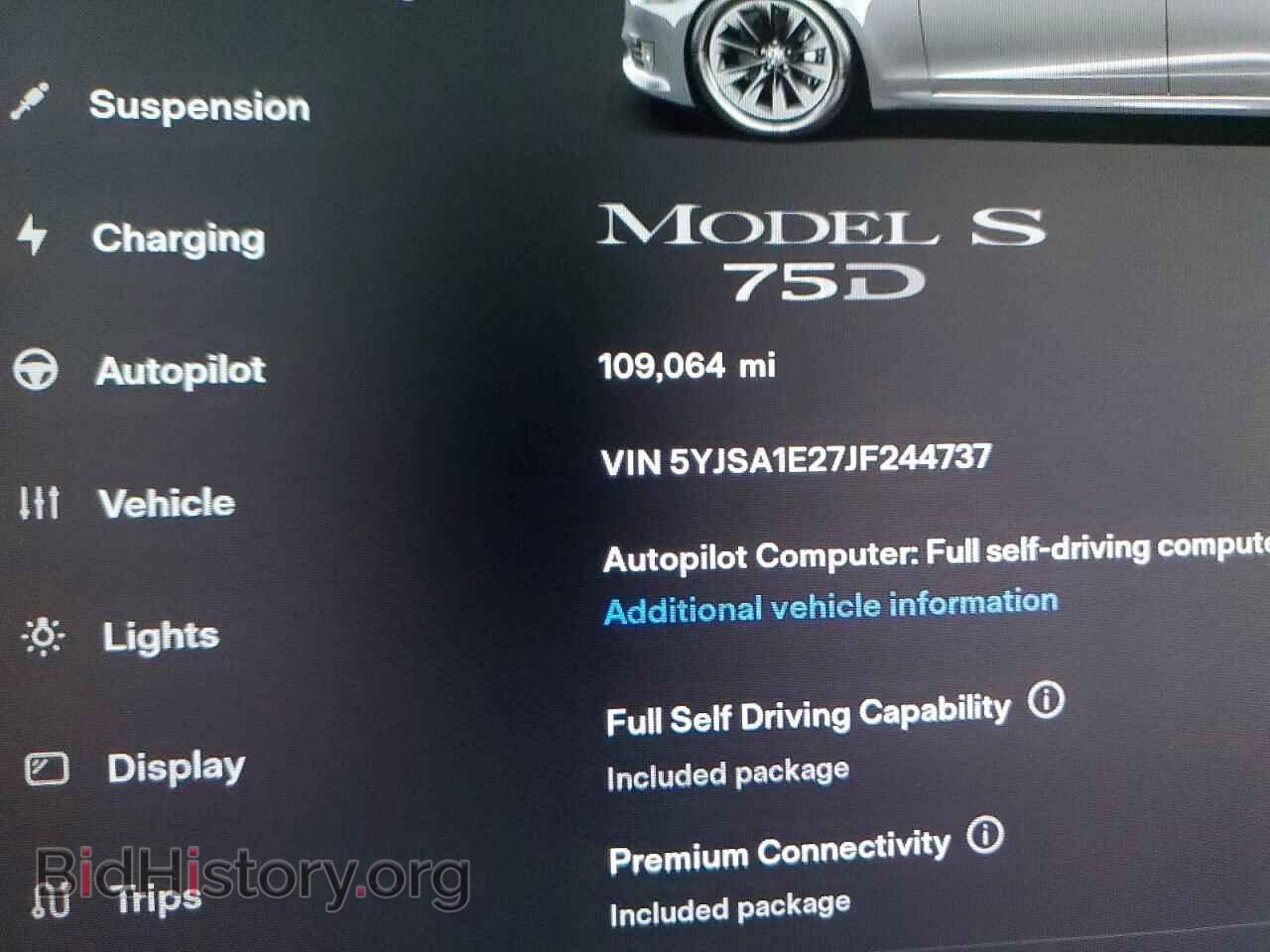 2018 TESLA MODEL S - VIN: 5YJSA1E27JF244737 - Фото 9