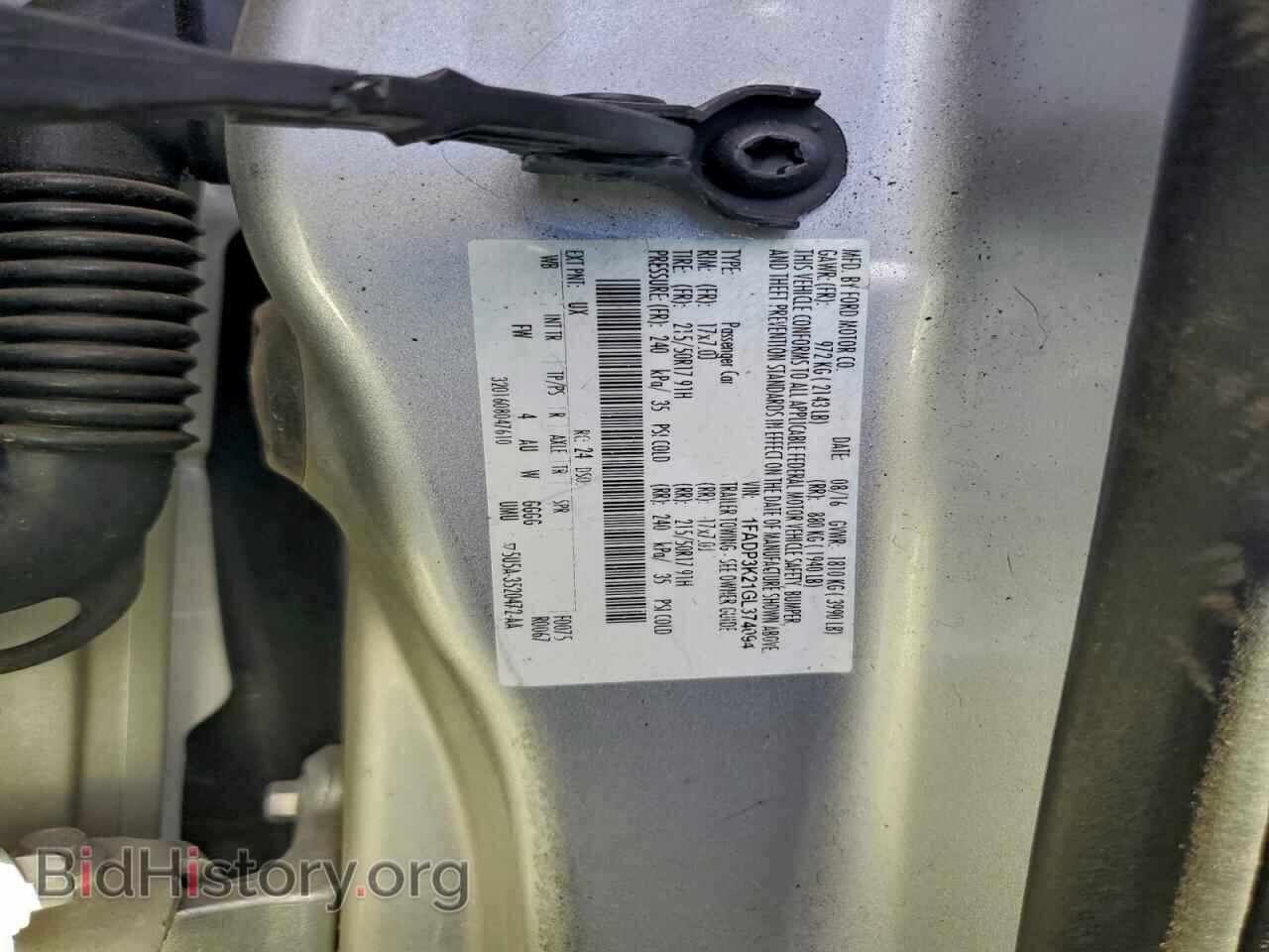 2016 FORD FOCUS - VIN: 1FADP3K21GL374094 - Фото 12