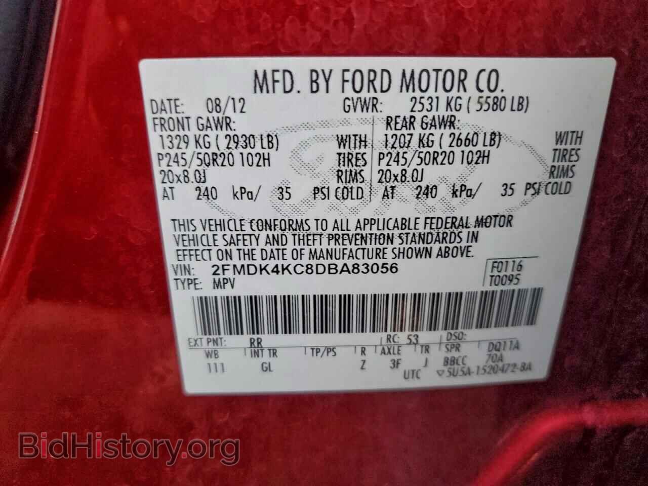 2013 FORD EDGE - VIN: 2FMDK4KC8DBA83056 - Photo 13