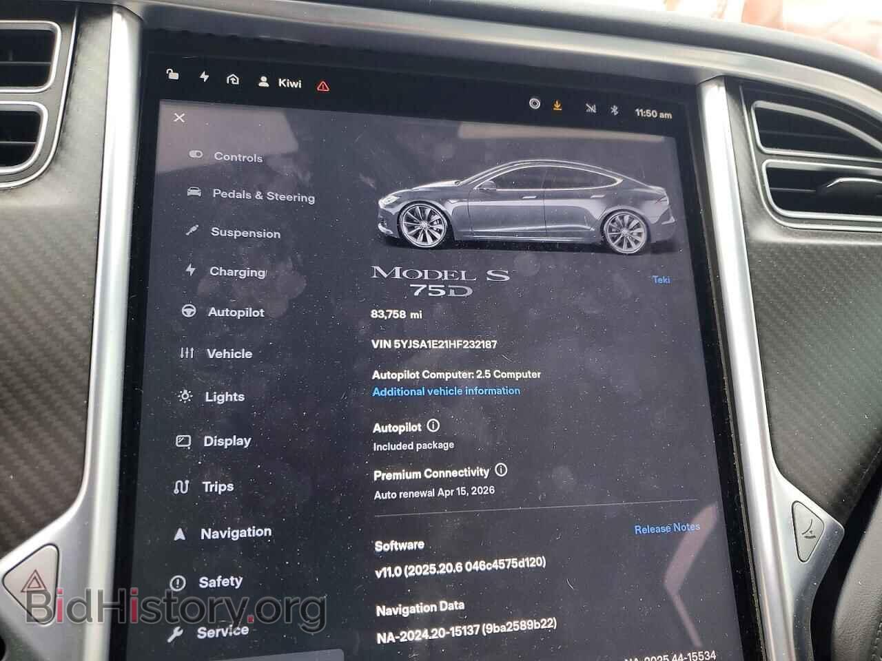 2017 TESLA MODEL S - VIN: 5YJSA1E21HF232187 - Photo 9