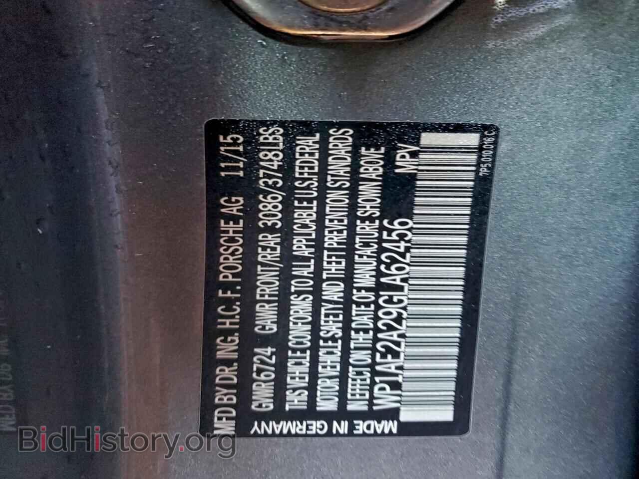 2016 PORSCHE CAYENNE - VIN: WP1AE2A29GLA62456 - Фото 12