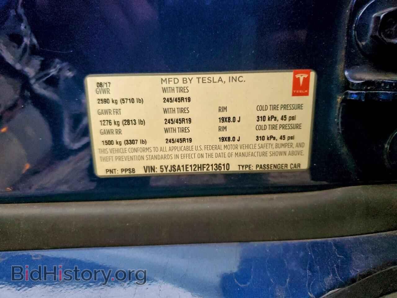 2017 TESLA MODEL S - VIN: 5YJSA1E12HF213610 - Photo 12