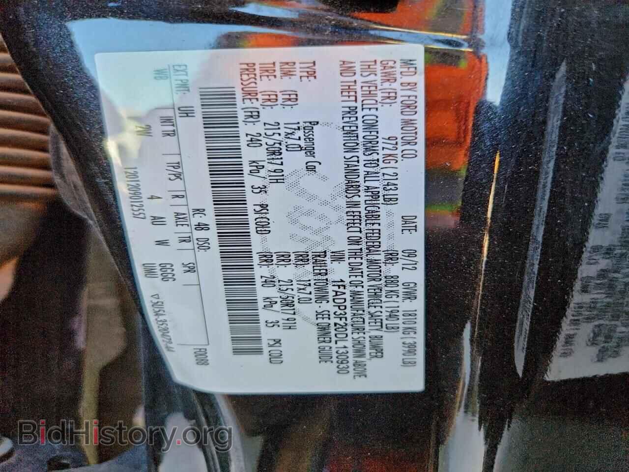 2013 FORD FOCUS - VIN: 1FADP3F20DL130930 - Фото 13