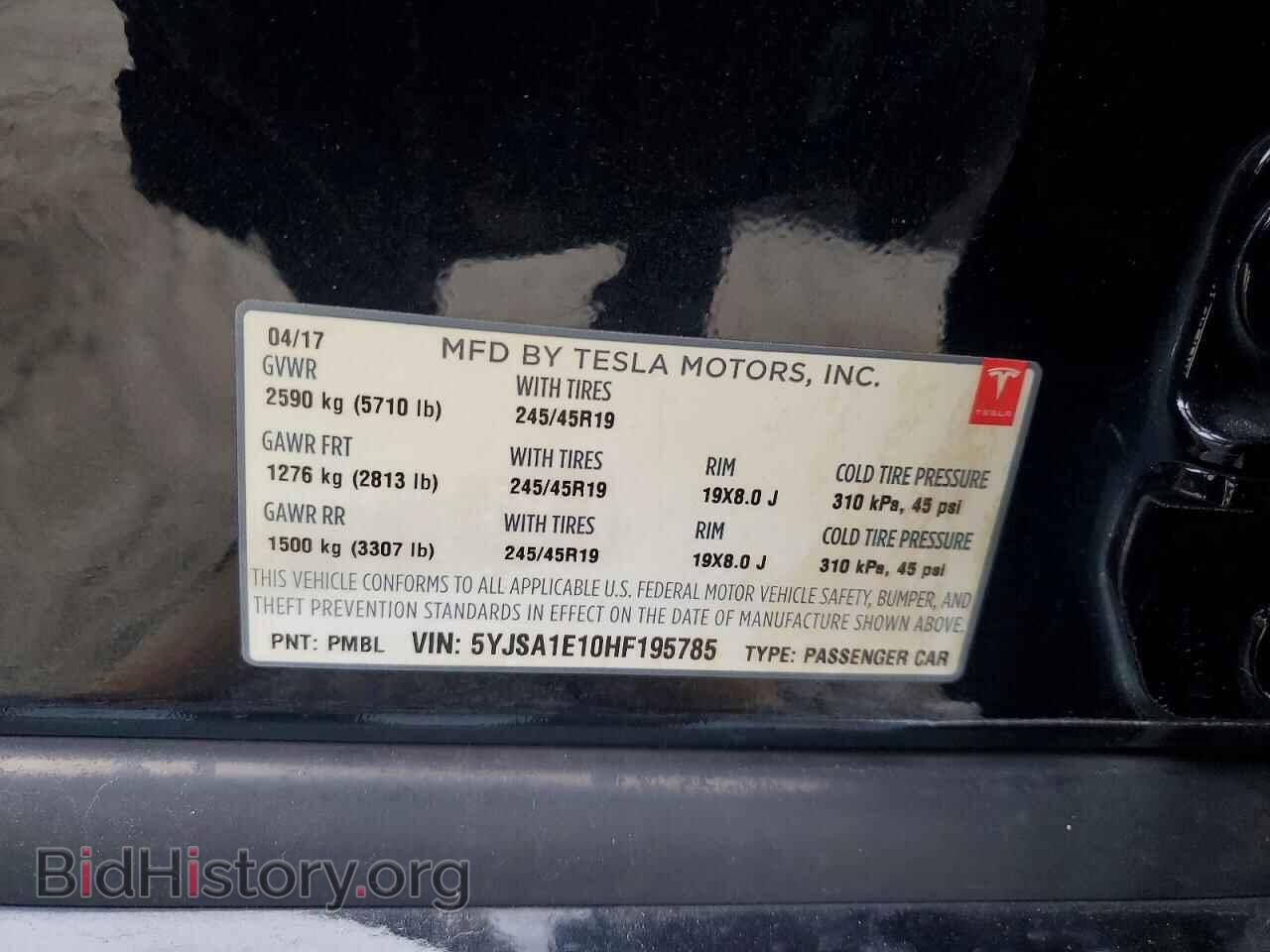 2017 TESLA MODEL S - VIN: 5YJSA1E10HF195785 - Photo 12