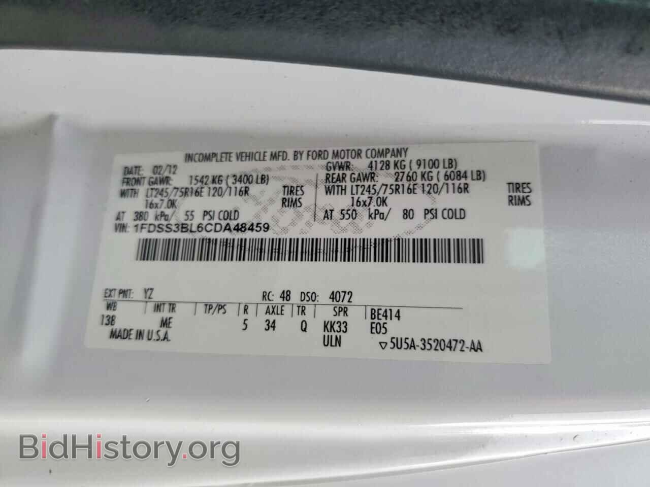 2012 FORD ALL Models - VIN: 1FDSS3BL6CDA48459 - Photo 13