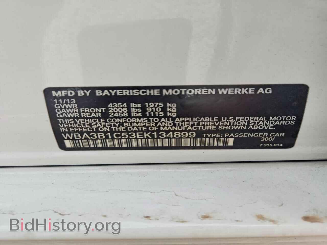 2014 BMW 3 SERIES - VIN: WBA3B1C53EK134899 - Фото 12