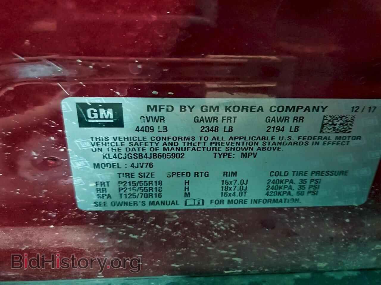 2018 BUICK ENCORE - VIN: KL4CJGSB4JB605902 - Photo 13