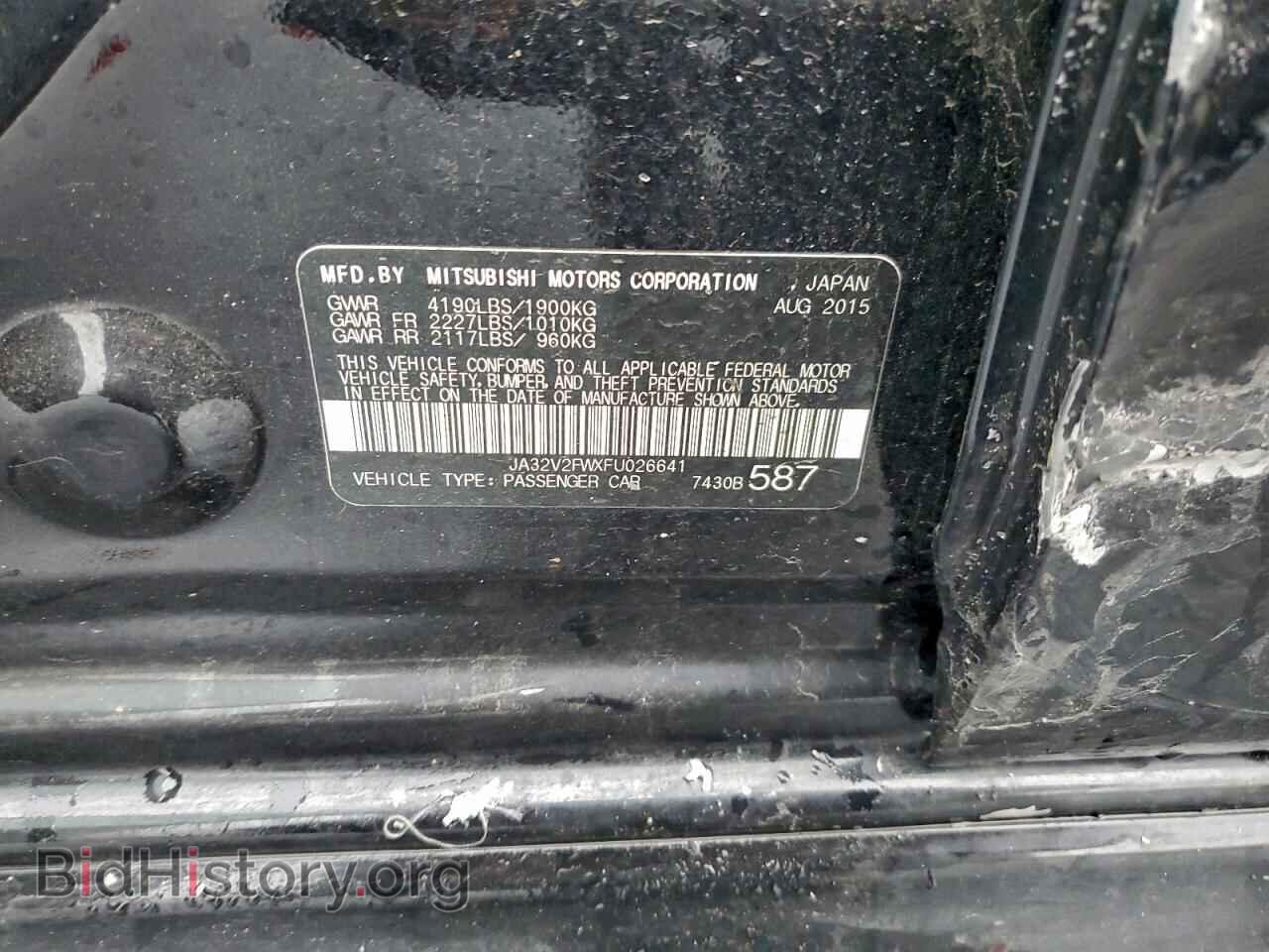 2015 MITSUBISHI LANCER - VIN: JA32V2FWXFU026641 - Фото 12