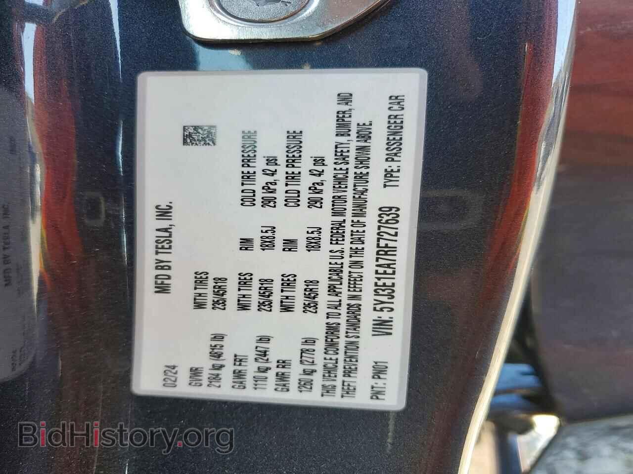 2024 TESLA MODEL 3 - VIN: 5YJ3E1EA7RF727639 - Photo 13