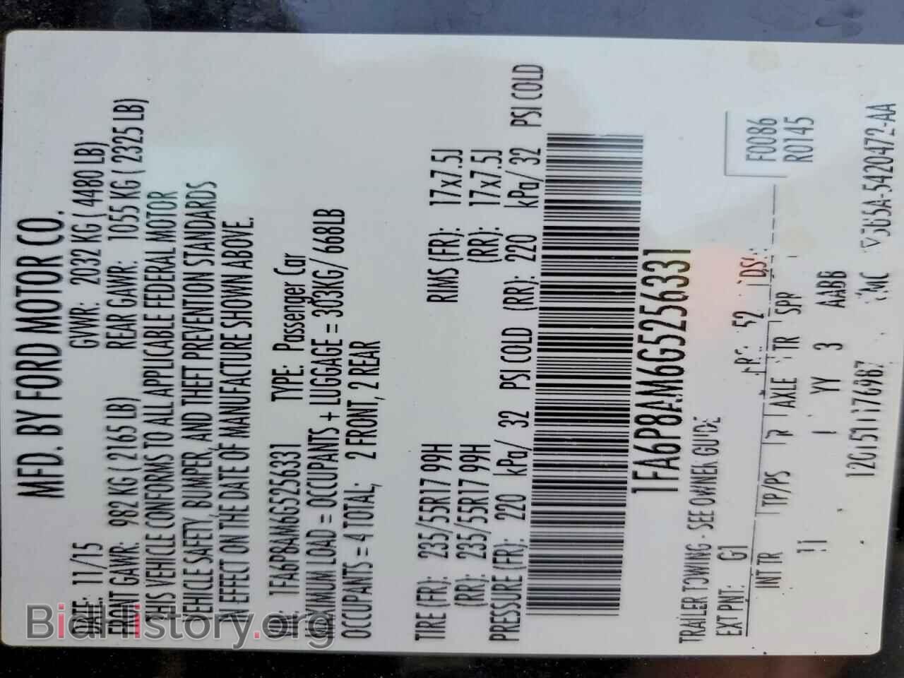 2016 FORD ALL Models - VIN: 1FA6P8AM6G5256331 - Photo 13