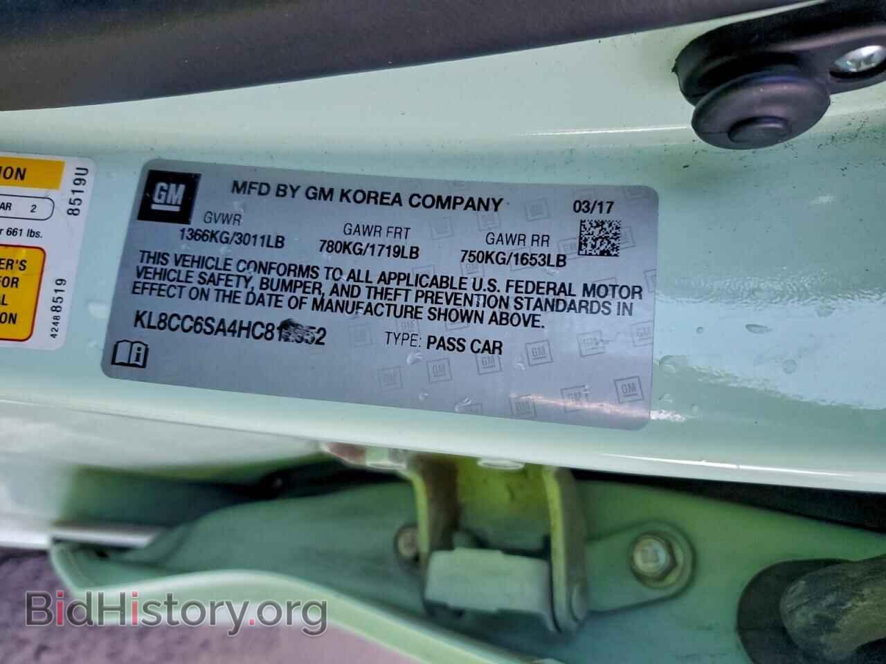 2017 CHEVROLET SPARK - VIN: KL8CC6SA4HC812952 - Photo 14