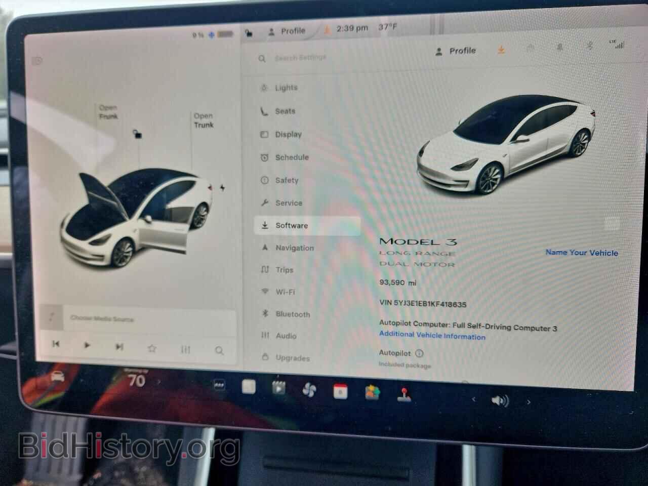 2019 TESLA MODEL 3 - VIN: 5YJ3E1EB1KF418635 - Фото 9
