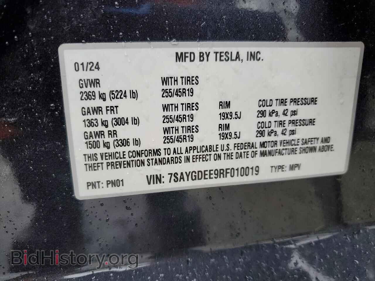 2024 TESLA MODEL Y - VIN: 7SAYGDEE9RF010019 - Фото 13
