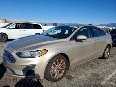 2019 Ford FUSION SE, бежевый — VIN 3FA6P0HD9KR114617, Copart