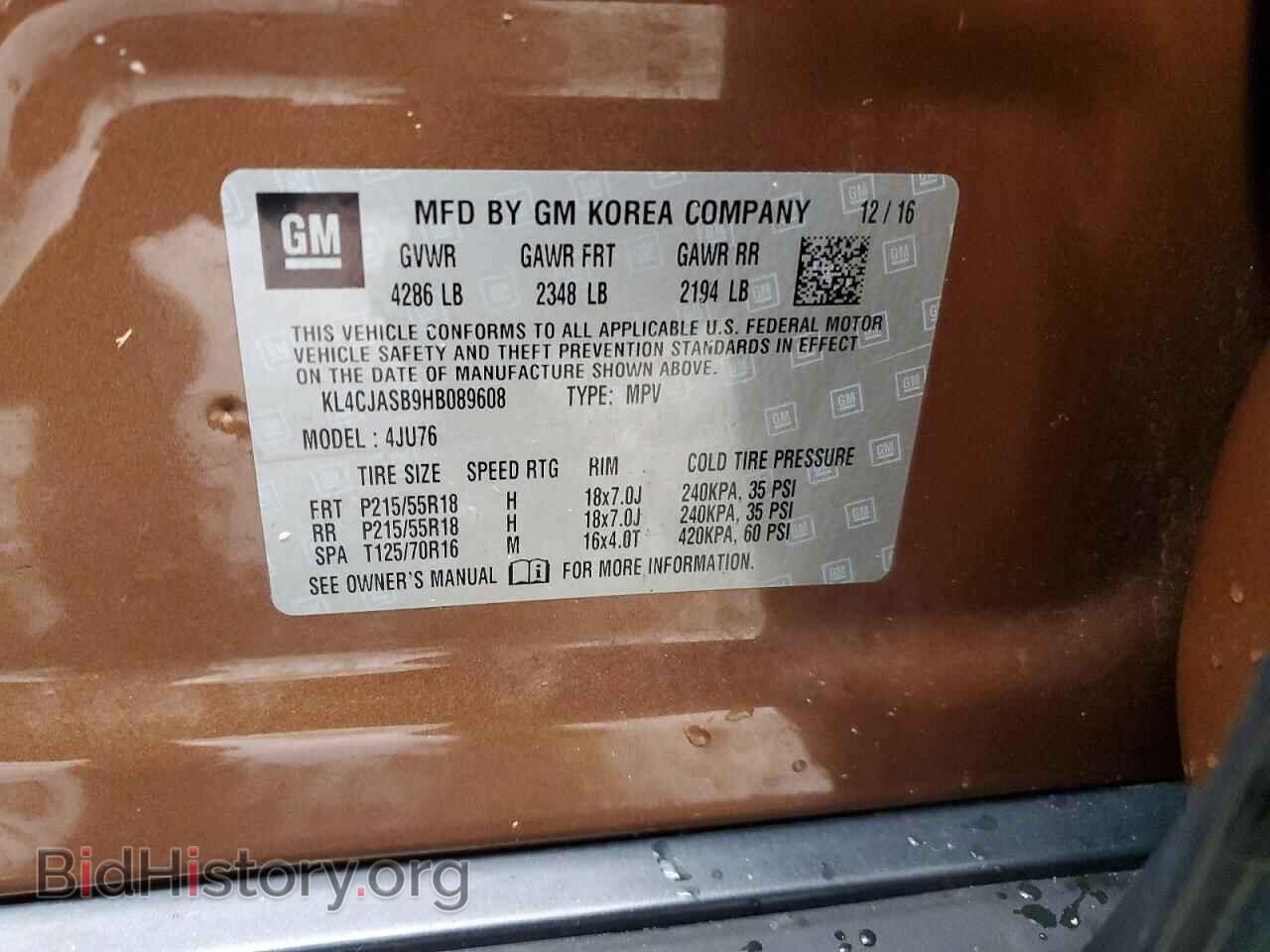2017 BUICK ENCORE - VIN: KL4CJASB9HB089608 - Фото 13