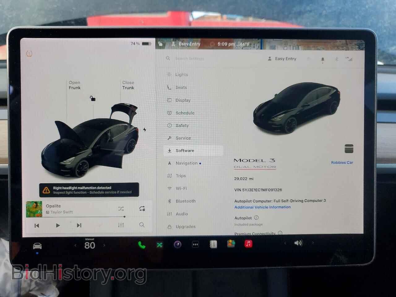 2021 TESLA MODEL 3 - VIN: 5YJ3E1EC1MF091326 - Photo 9