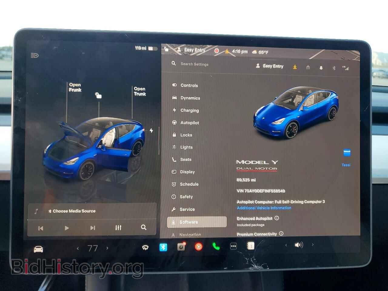 2022 TESLA MODEL Y - VIN: 7SAYGDEF1NF558549 - Фото 9