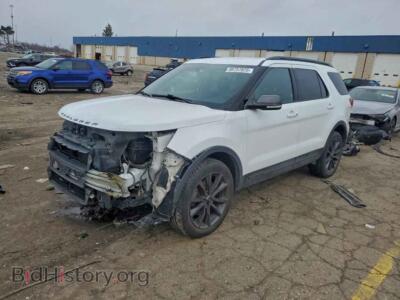 2018 Ford EXPLORER XLT, white — VIN 1FM5K8D80JGB77098, Copart