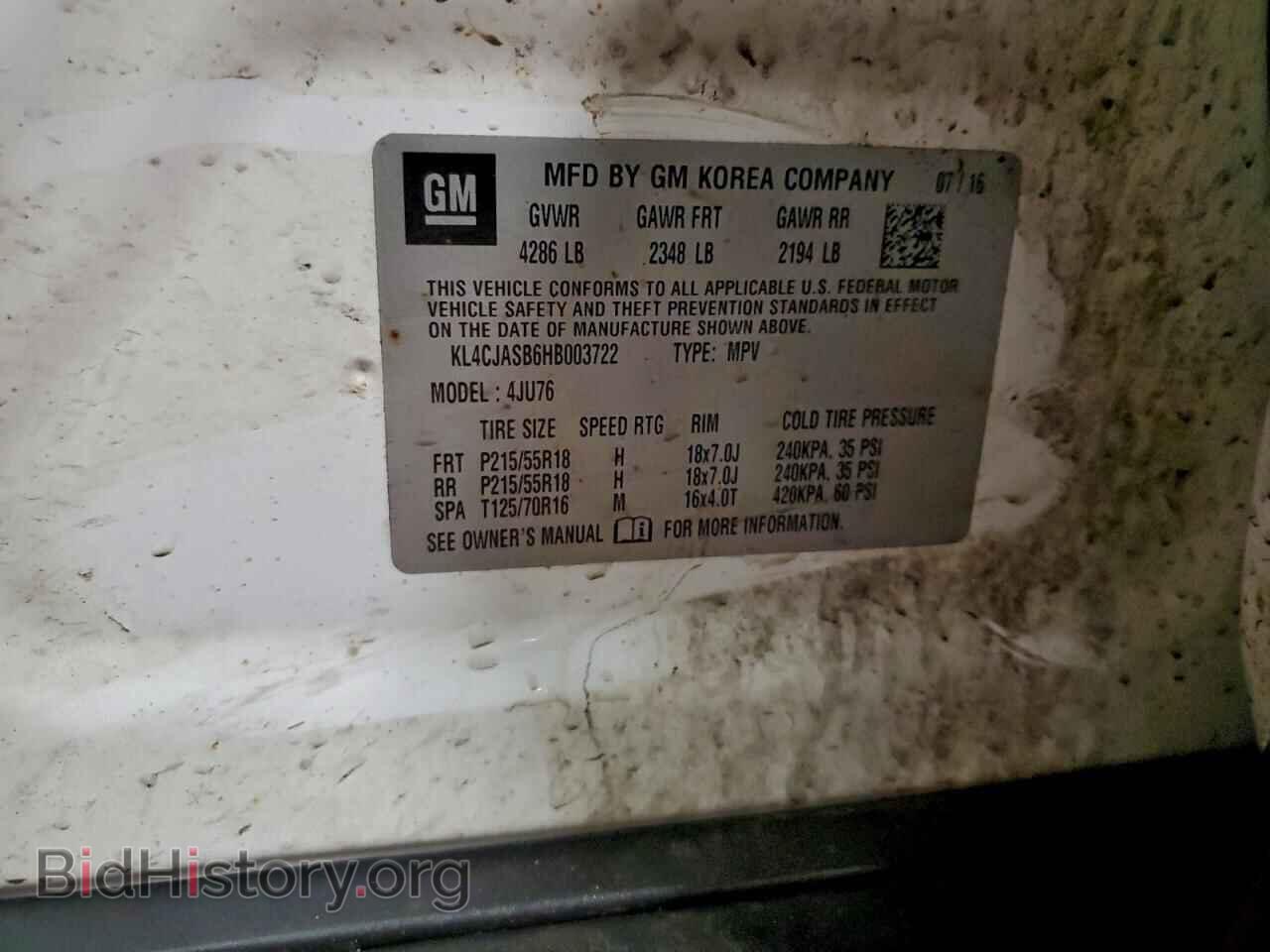 2017 BUICK ENCORE - VIN: KL4CJASB6HB003722 - Photo 10