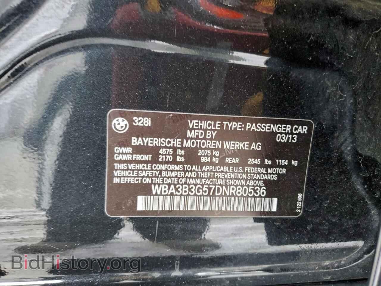 2013 BMW 3 SERIES - VIN: WBA3B3G57DNR80536 - Фото 13