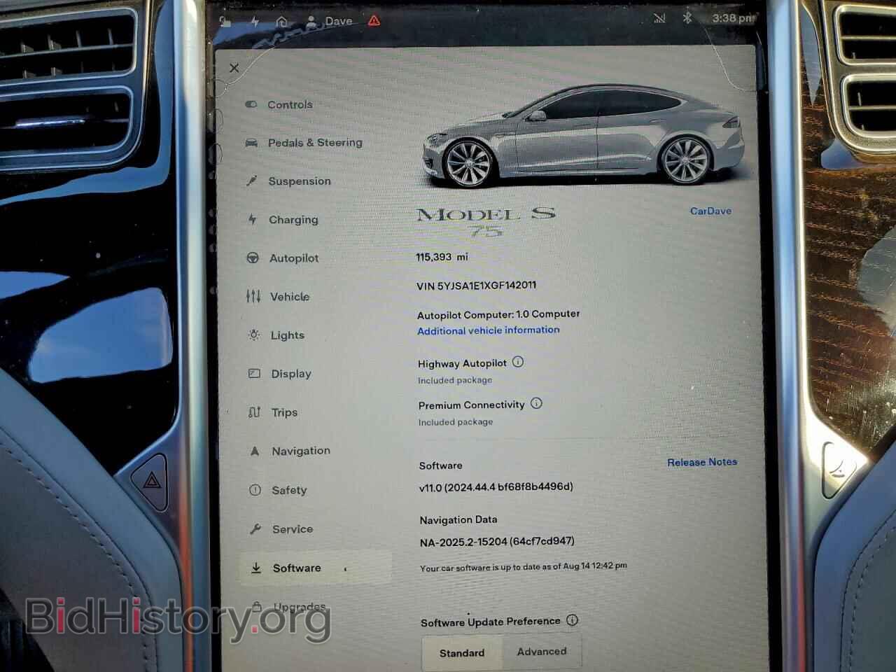 2016 TESLA MODEL S - VIN: 5YJSA1E1XGF142011 - Photo 9