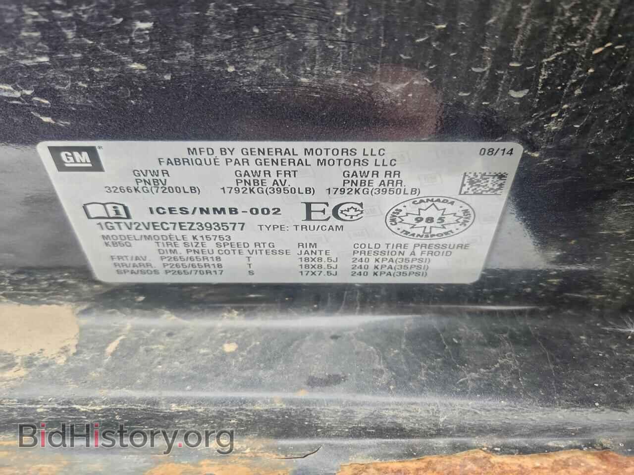 2014 GMC SIERRA - VIN: 1GTV2VEC7EZ393577 - Фото 12