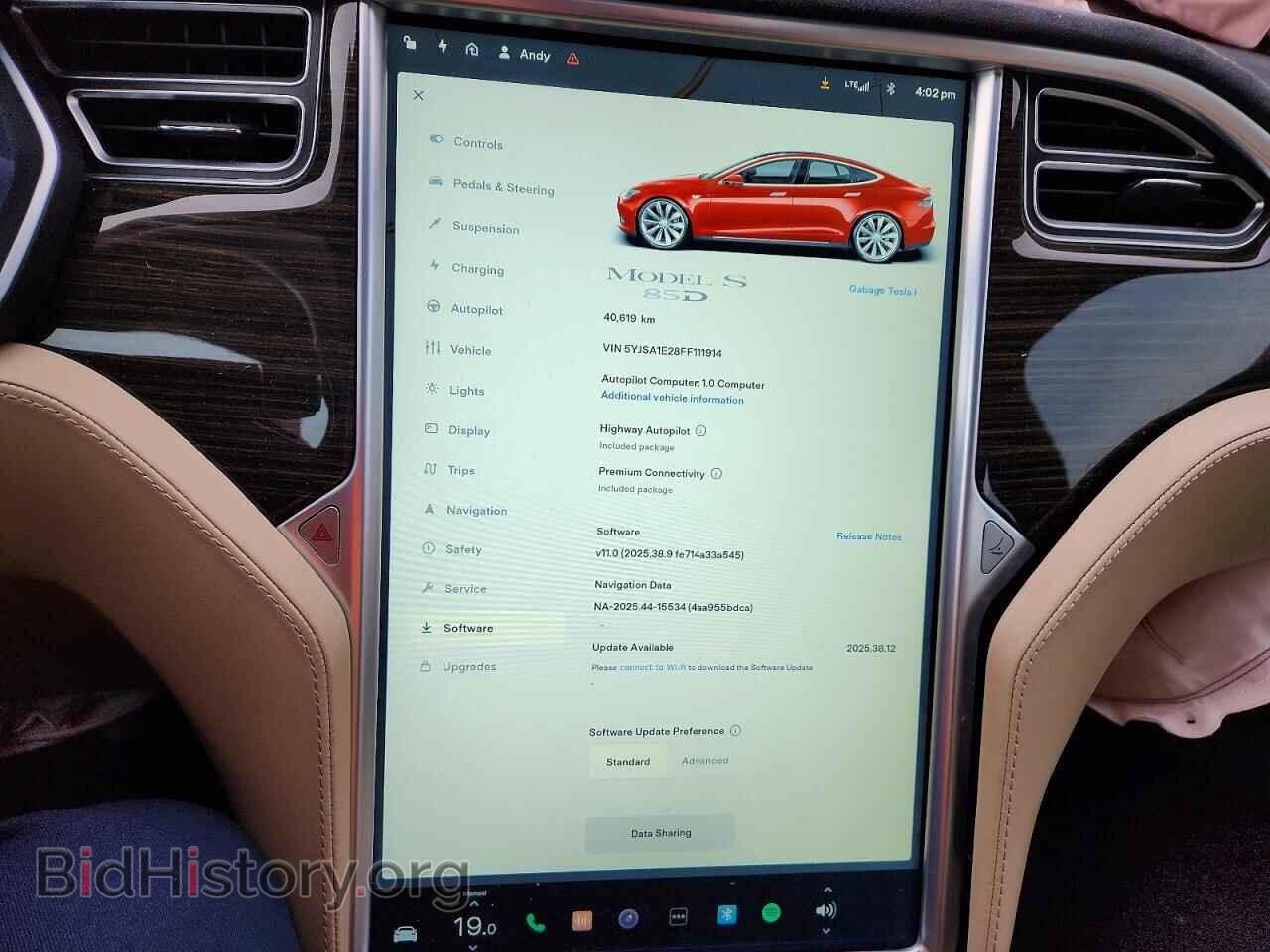 2015 TESLA MODEL S - VIN: 5YJSA1E28FF111914 - Фото 9