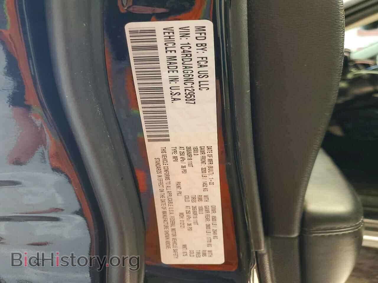2022 DODGE DURANGO - VIN: 1C4RDJAG6NC129587 - Photo 13