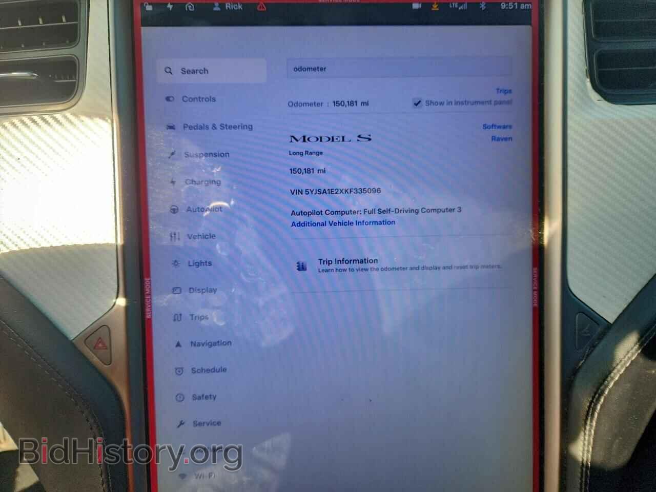 2019 TESLA MODEL S - VIN: 5YJSA1E2XKF335096 - Photo 9