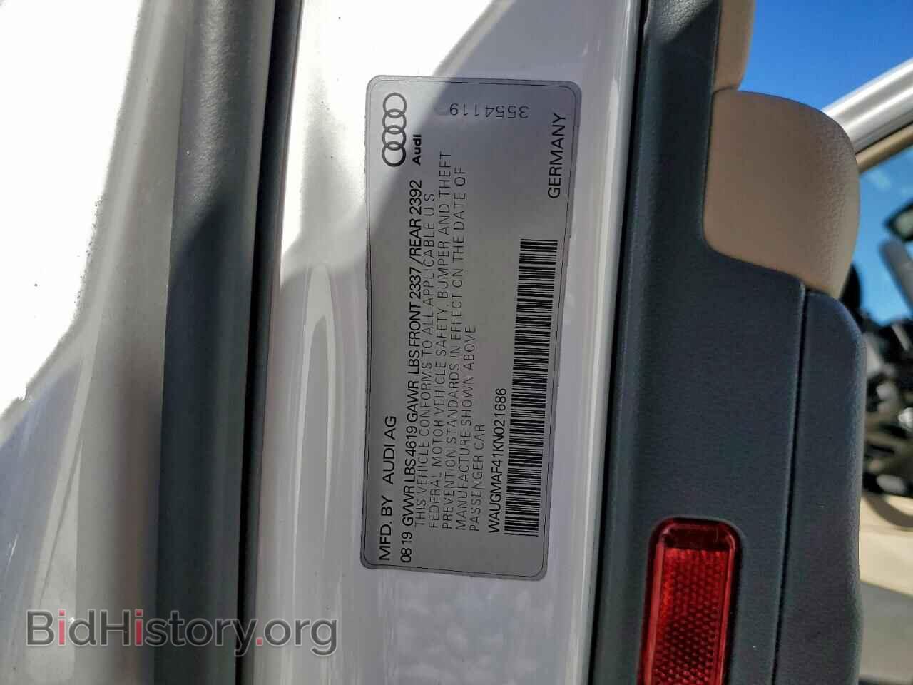 2019 AUDI A4 - VIN: WAUGMAF41KN021686 - Фото 13