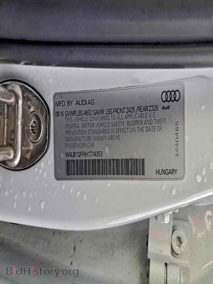 2017 AUDI S3 - VIN: WAUB1GFF6H1014353 - Фото 12