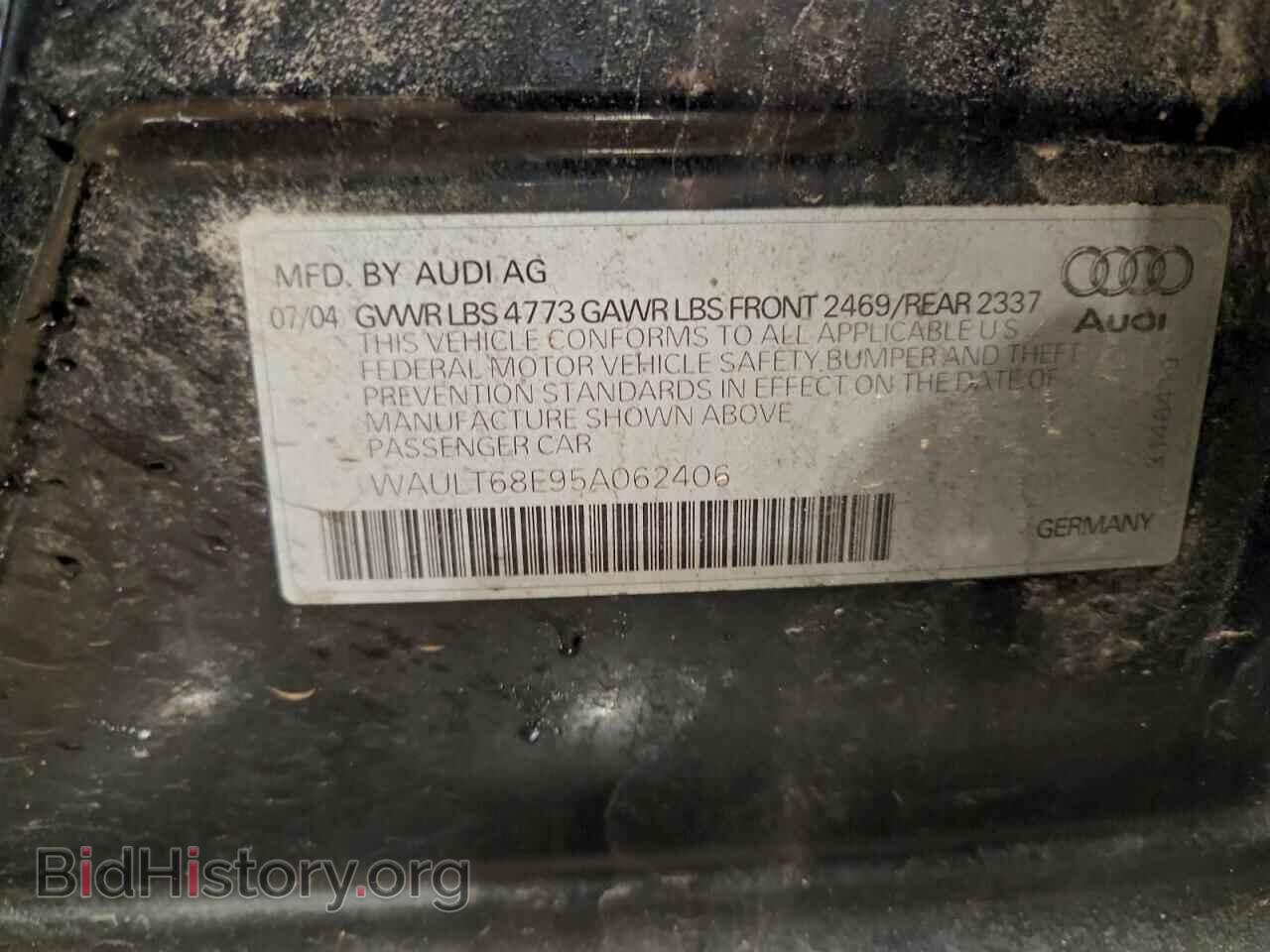 2005 AUDI A4 - VIN: WAULT68E95A062406 - Photo 13