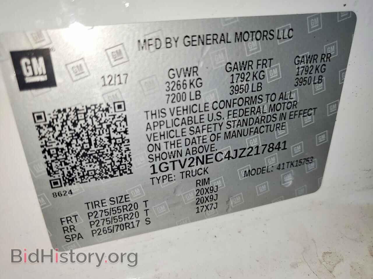 2018 GMC SIERRA - VIN: 1GTV2NEC4JZ217841 - Фото 12