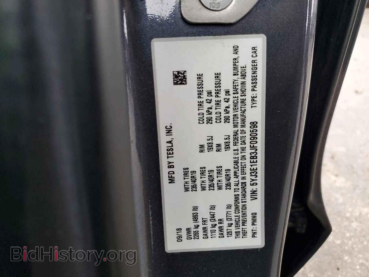 2018 TESLA MODEL 3 - VIN: 5YJ3E1EB3JF090598 - Photo 12
