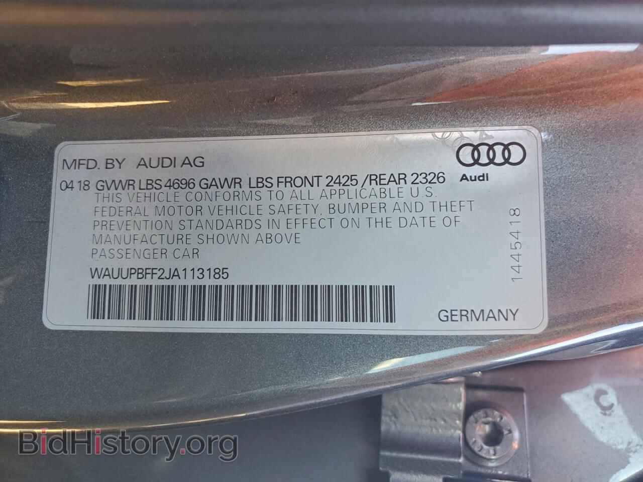 2018 AUDI A3 - VIN: WAUUPBFF2JA113185 - Фото 12