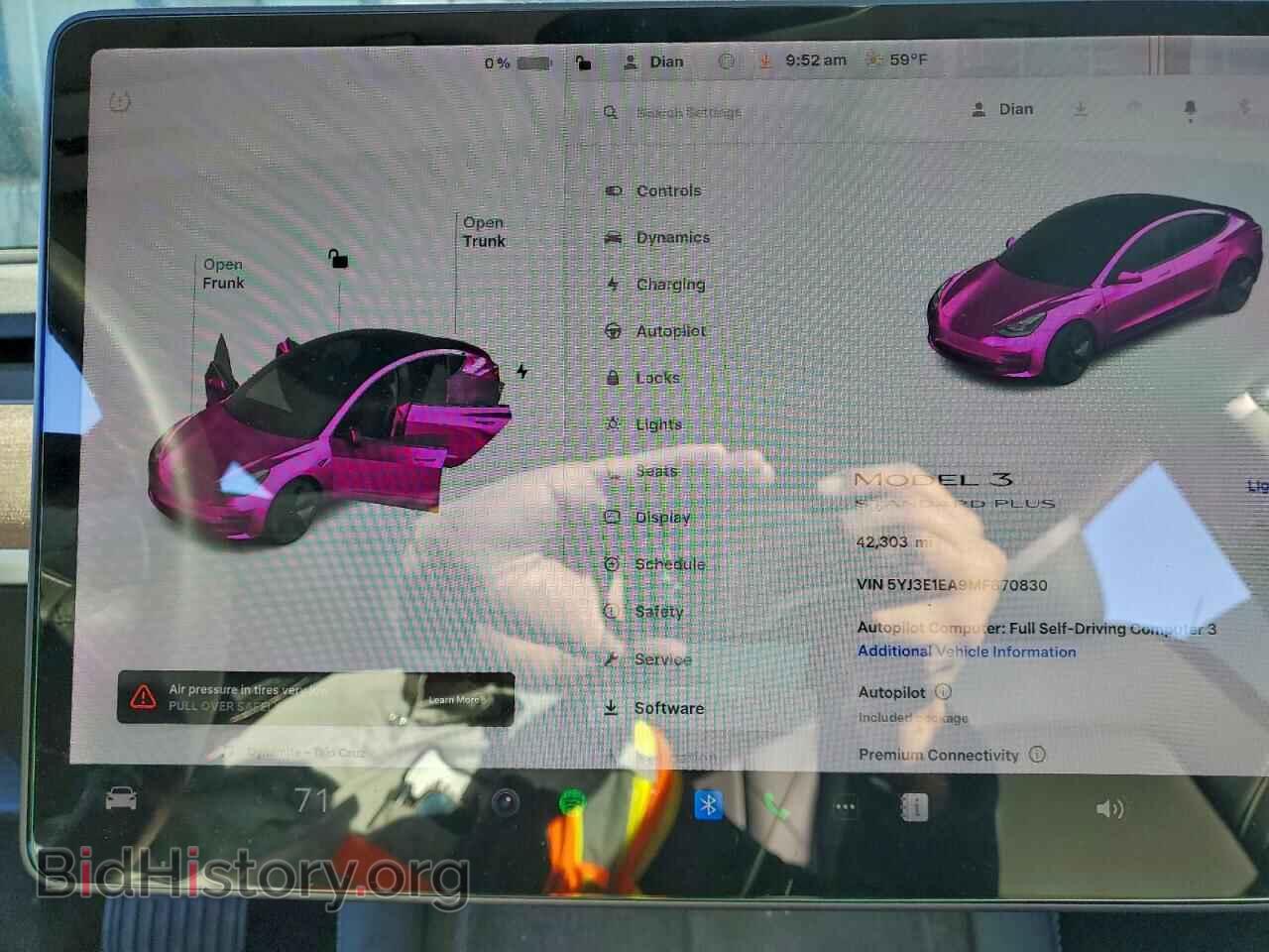 2021 TESLA MODEL 3 - VIN: 5YJ3E1EA9MF870830 - Photo 9