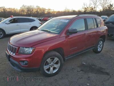 2014 Jeep COMPASS Sport, бордовый — VIN 1C4NJDBB0ED841194, Copart
