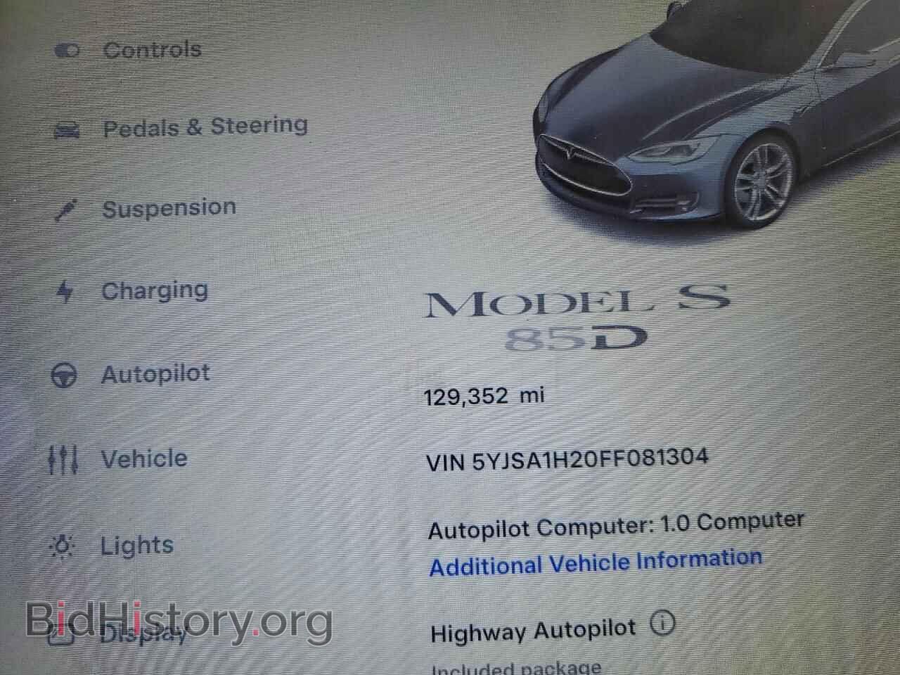 2015 TESLA MODEL S - VIN: 5YJSA1H20FF081304 - Photo 9