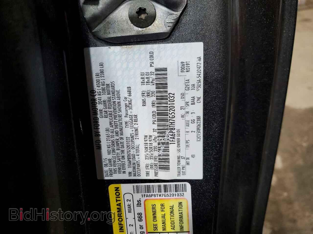 2016 FORD ALL Models - VIN: 1FA6P8TH7G5201032 - Photo 13