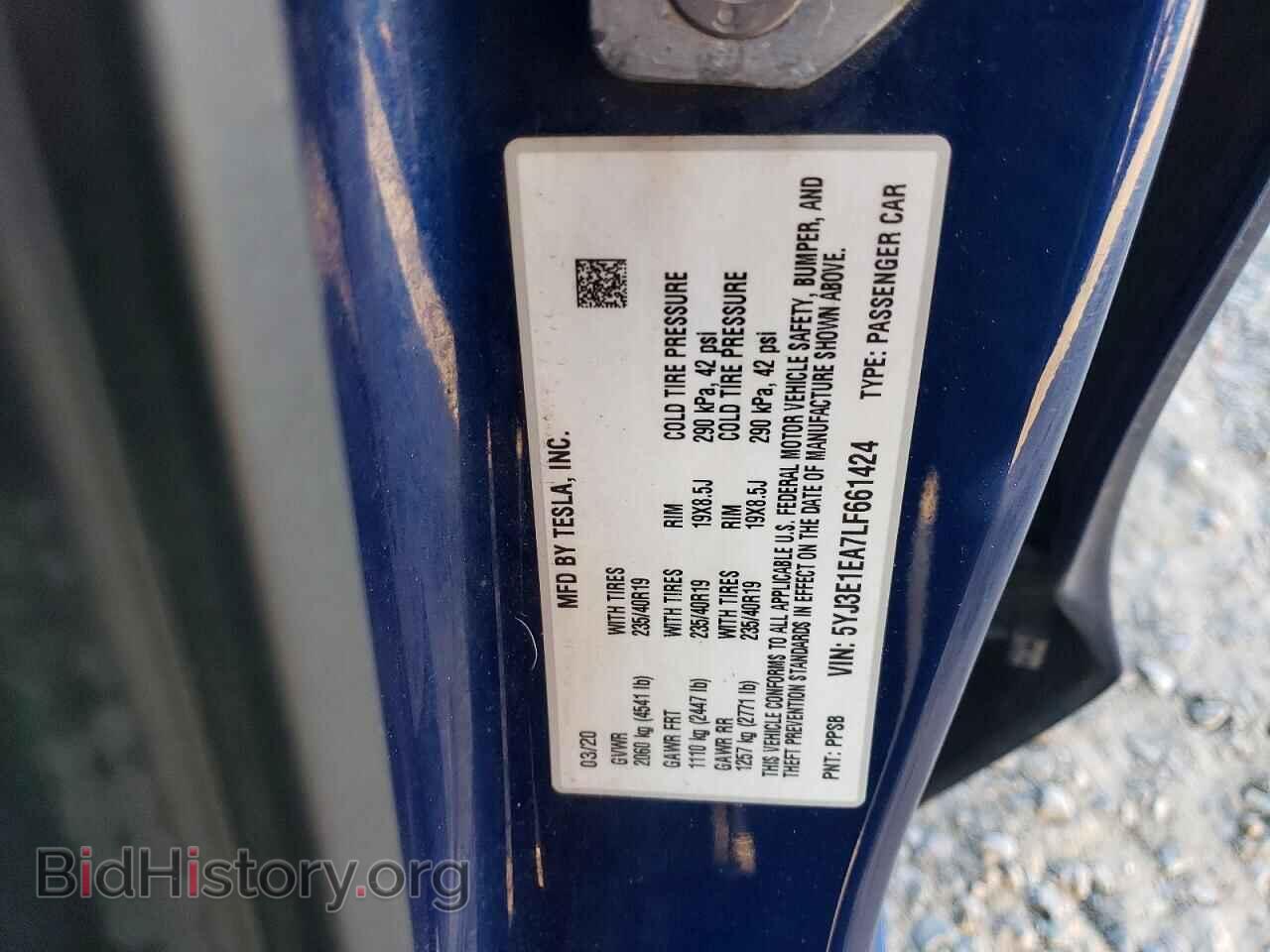 2020 TESLA MODEL 3 - VIN: 5YJ3E1EA7LF661424 - Photo 12