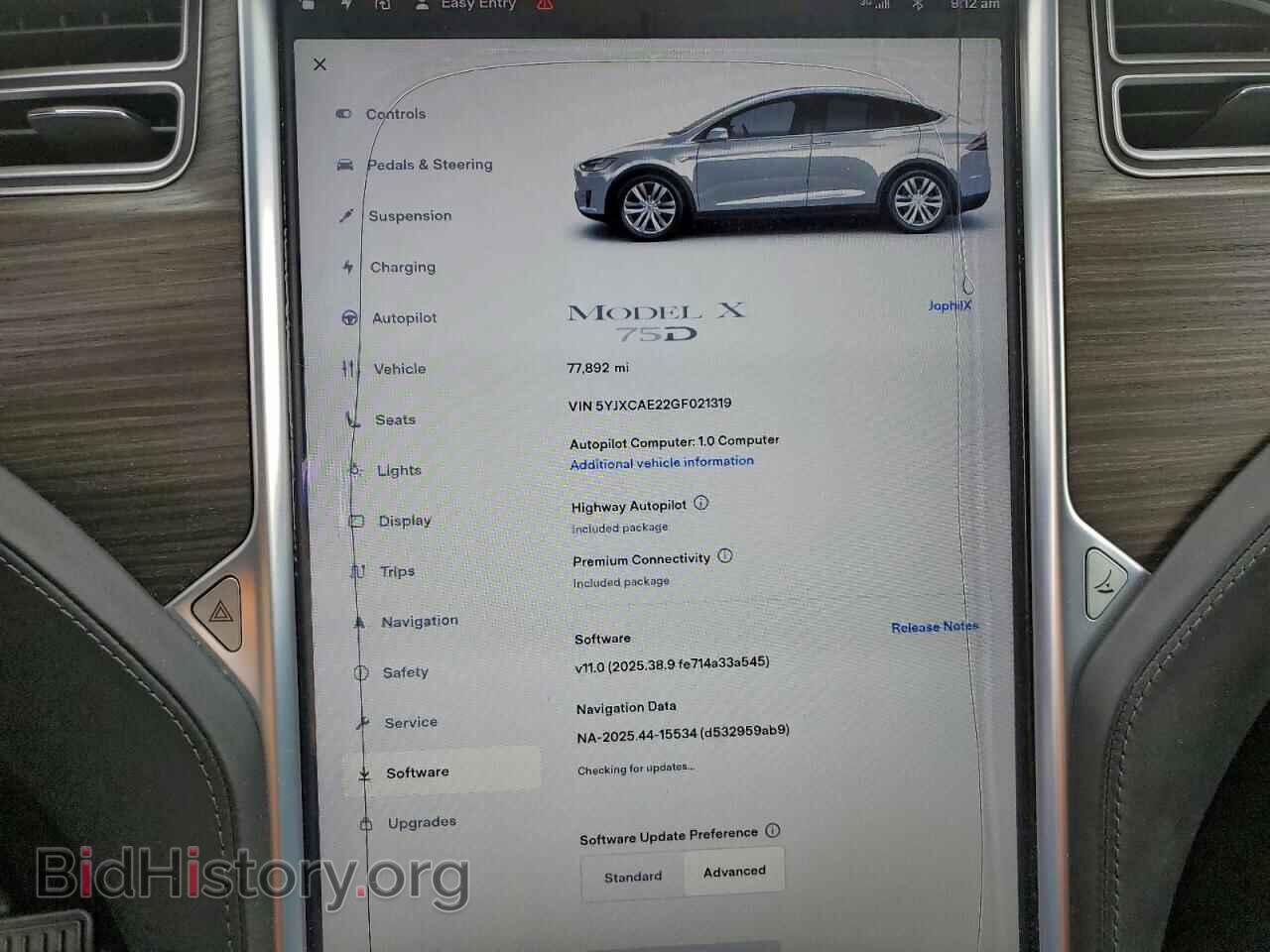 2016 TESLA MODEL X - VIN: 5YJXCAE22GF021319 - Photo 9