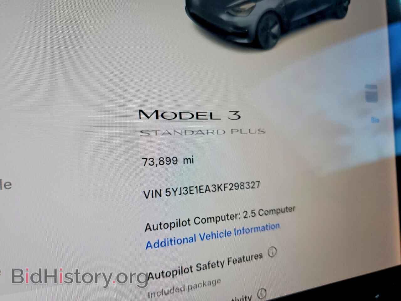 2019 TESLA MODEL 3 - VIN: 5YJ3E1EA3KF298327 - Фото 9