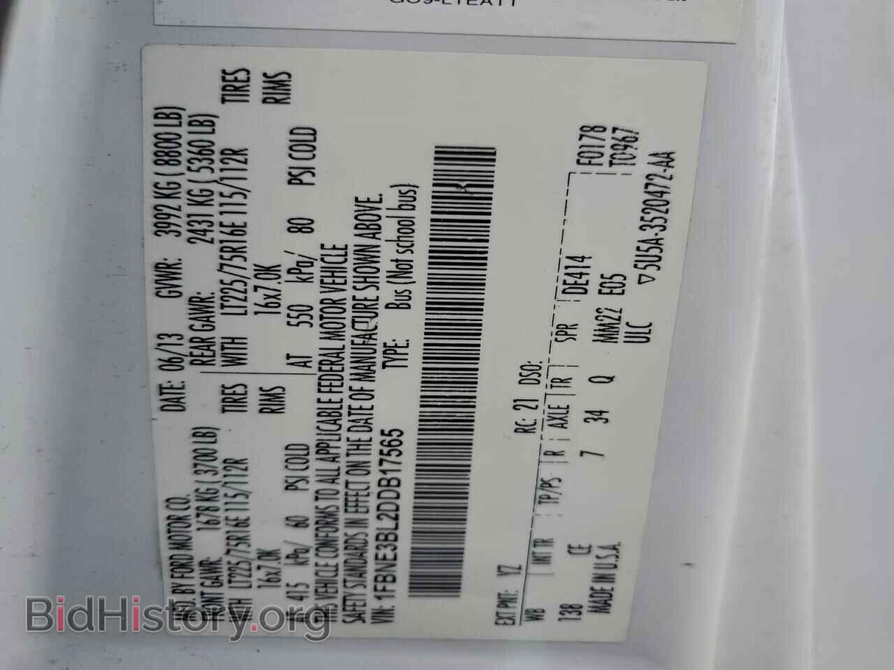 2013 FORD ALL Models - VIN: 1FBNE3BL2DDB17565 - Фото 13