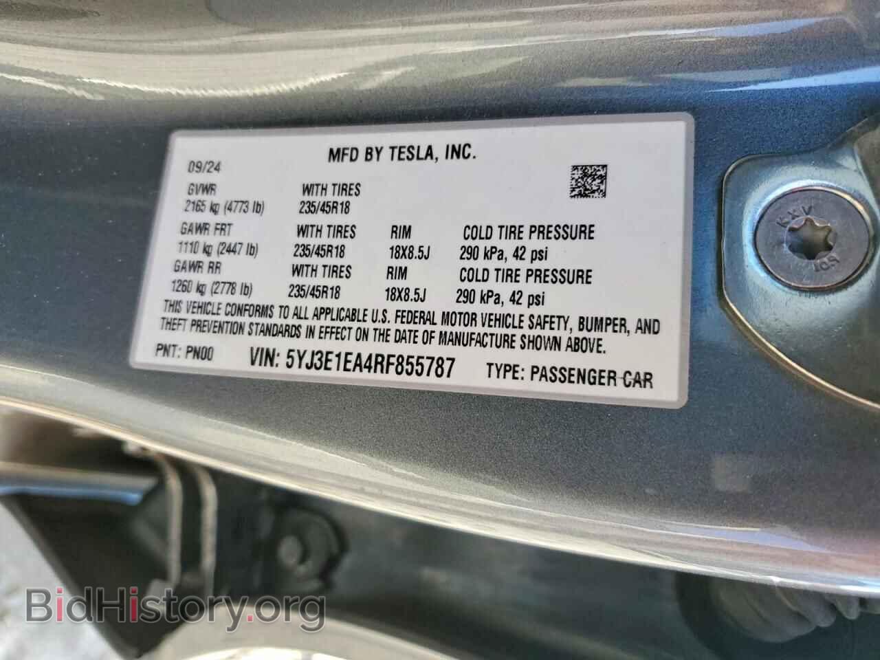 2024 TESLA MODEL 3 - VIN: 5YJ3E1EA4RF855787 - Photo 12